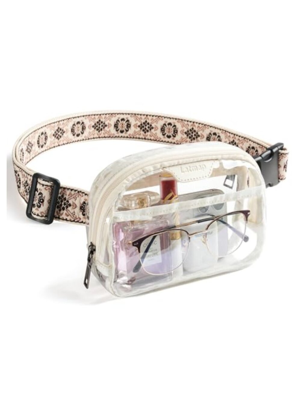Clear Fanny Pack Stadium Approved Waterproof TPU Crossbody Bag Adjustable